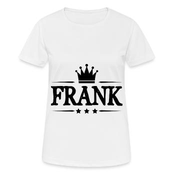 Frank - Frauen T-Shirt atmungsaktiv - Weiß - Vorne - AI Model Female 172 dark (172cm)