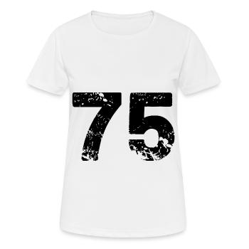 75 number jersey - Women's Breathable T-Shirt - white - Front - AI Model Female 172 dark (172cm)