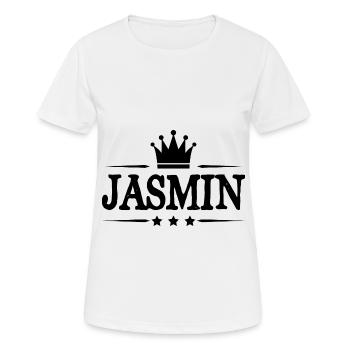 Jasmin - Frauen T-Shirt atmungsaktiv - Weiß - Vorne - AI Model Female 172 dark (172cm)