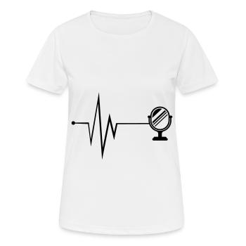 Spiegel Icon Puls - Frauen T-Shirt atmungsaktiv - Weiß - Vorne - AI Model Female 172 dark (172cm)