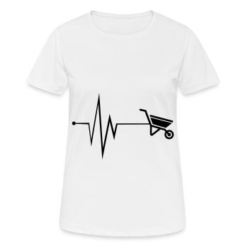 Wheelbarrow Pulse - Women's Breathable T-Shirt - white - Front - AI Model Female 172 dark (172cm)