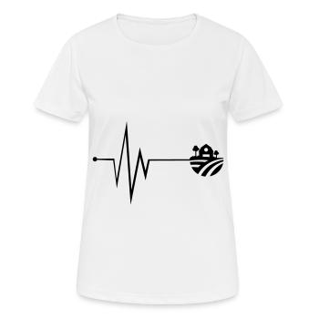 Légumineuses de récolte à la ferme - T-shirt respirant Femme - blanc - Devant - AI Model Female 172 dark (172cm)