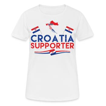 Kroatien-Unterstützer. fan aus Kroatien. die Vatreni. - Frauen T-Shirt atmungsaktiv - Weiß - Vorne - AI Model Female 172 dark (172cm)