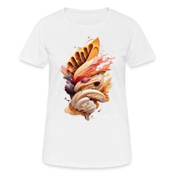 Watercolor Surreal Cafeteria - Women's Breathable T-Shirt - white - Front - AI Model Female 172 dark (172cm)