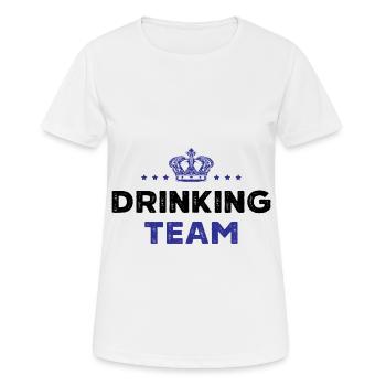 Équipe de consommation d’alcool - T-shirt respirant Femme - blanc - Devant - AI Model Female 172 dark (172cm)