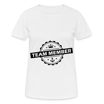 Membres de l’équipe - T-shirt respirant Femme - blanc - Devant - AI Model Female 172 dark (172cm)
