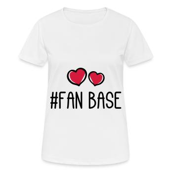Fan Base Herz Liebe - Frauen T-Shirt atmungsaktiv - Weiß - Vorne - AI Model Female 172 dark (172cm)