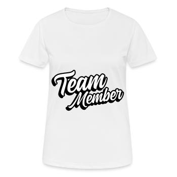 Membres de l’équipe - T-shirt respirant Femme - blanc - Devant - AI Model Female 172 dark (172cm)