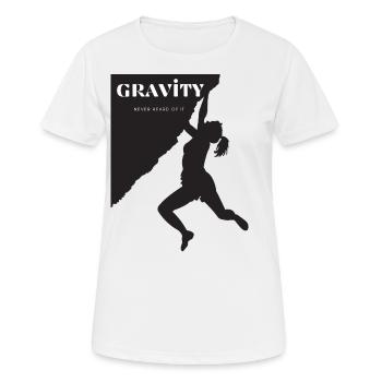 Klettern Felsklettern an Kletterwand - Frauen T-Shirt atmungsaktiv - Weiß - Vorne - AI Model Female 172 dark (172cm)