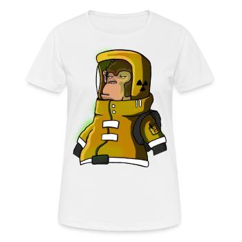 Monkeysta - T-shirt respirant Femme - blanc - Devant - AI Model Female 172 dark (172cm)