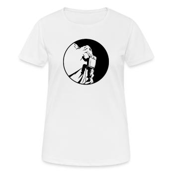 Kletterer Klettererin Bouldern Boulderin Klettern - Frauen T-Shirt atmungsaktiv - Weiß - Vorne - AI Model Female 172 dark (172cm)