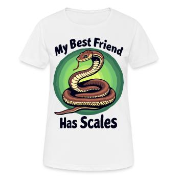Mein bester Freund hat Schuppen Schlangenliebhaber - Frauen T-Shirt atmungsaktiv - Weiß - Vorne - AI Model Female 172 dark (172cm)