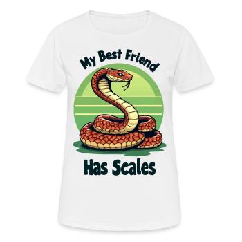 Mein bester Freund hat Schuppen Schlangenliebhaber - Frauen T-Shirt atmungsaktiv - Weiß - Vorne - AI Model Female 172 dark (172cm)
