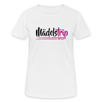 Voyage entre filles 2025 Voyage entre filles Circuit entre filles Voyage entre filles - T-shirt respirant Femme - blanc - Devant - AI Model Female 172 dark (172cm)