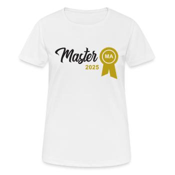 Master 2025 Diplôme de Master Graduation - T-shirt respirant Femme - blanc - Devant - AI Model Female 172 dark (172cm)