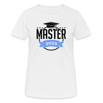 Master 2025 Diplôme de Master Graduation - T-shirt respirant Femme - blanc - Devant - AI Model Female 172 dark (172cm)