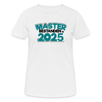 Master 2025 Diplôme de Master Graduation - T-shirt respirant Femme - blanc - Devant - AI Model Female 172 dark (172cm)
