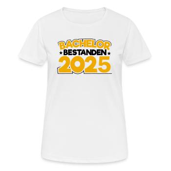 Baccalauréat 2025 Graduation Graduation - T-shirt respirant Femme - blanc - Devant - AI Model Female 172 dark (172cm)