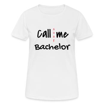 Baccalauréat 2025 Graduation Graduation - T-shirt respirant Femme - blanc - Devant - AI Model Female 172 dark (172cm)