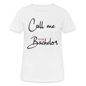 Baccalauréat 2025 Graduation Graduation - T-shirt respirant Femme - blanc - Devant - AI Model Female 172 dark (172cm)