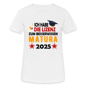 Matura 2025 Maturareise Maturafeier Maturant - Frauen T-Shirt atmungsaktiv - Weiß - Vorne - AI Model Female 172 dark (172cm)