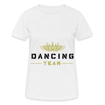 Équipe de danse - T-shirt respirant Femme - blanc - Devant - AI Model Female 172 dark (172cm)