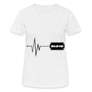 Impulsion de lame de rasoir - T-shirt respirant Femme - blanc - Devant - AI Model Female 172 dark (172cm)