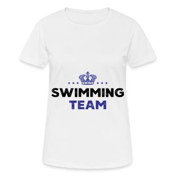 Swimming Team - Women's Breathable T-Shirt - white - Front - AI Model Female 172 dark (172cm)