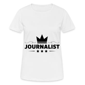 Journalist Beruf - Frauen T-Shirt atmungsaktiv - Weiß - Vorne - AI Model Female 172 dark (172cm)