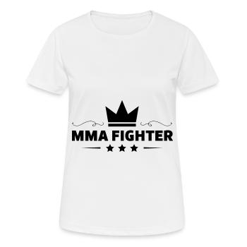 MMA Fighter Mixed Martial Arts - Frauen T-Shirt atmungsaktiv - Weiß - Vorne - AI Model Female 172 dark (172cm)