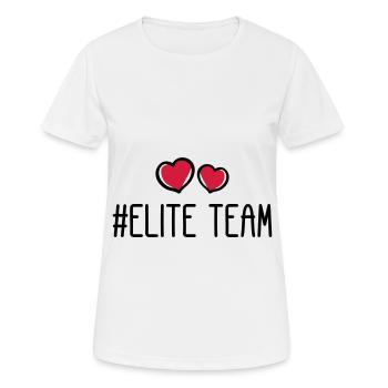 Elite Team Heart Love - Women's Breathable T-Shirt - white - Front - AI Model Female 172 dark (172cm)