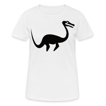 Conception cool de la silhouette de Plesiosaurus - T-shirt respirant Femme - blanc - Devant - AI Model Female 172 dark (172cm)