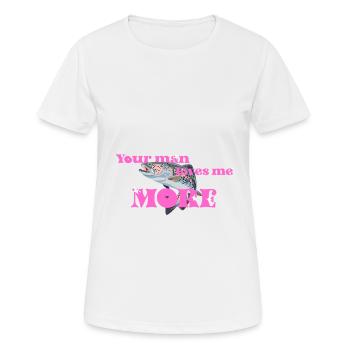 Truite Pick Me - T-shirt respirant Femme - blanc - Devant - AI Model Female 172 dark (172cm)