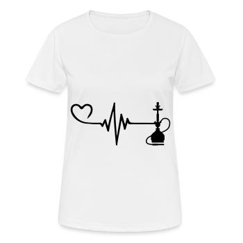 Bong Puls Herz Liebe - Frauen T-Shirt atmungsaktiv - Weiß - Vorne - AI Model Female 172 dark (172cm)
