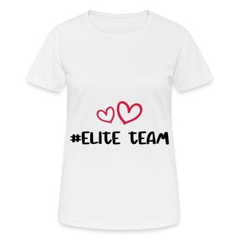 Elite Team Herz Liebe - Frauen T-Shirt atmungsaktiv - Weiß - Vorne - AI Model Female 172 dark (172cm)