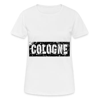 Cologne schwarz grunge Splatter T-Shirt Hoddie etc - Frauen T-Shirt atmungsaktiv - Weiß - Vorne - AI Model Female 172 dark (172cm)