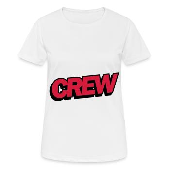 Conception de l’équipage - T-shirt respirant Femme - blanc - Devant - AI Model Female 172 dark (172cm)