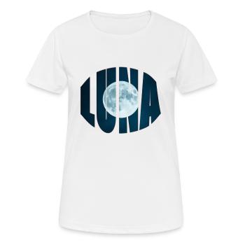 luna - T-shirt respirant Femme - blanc - Devant - AI Model Female 172 dark (172cm)