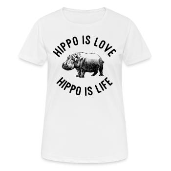 herbivore nilhorse hippo be yourself - Women's Breathable T-Shirt - white - Front - AI Model Female 172 dark (172cm)