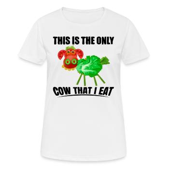 vegetarier vegetarisch vegetarierin vegan salat - Frauen T-Shirt atmungsaktiv - Weiß - Vorne - AI Model Female 172 dark (172cm)