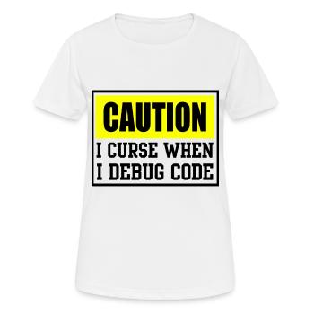 6 stages of debugging computer code coden bugs - Frauen T-Shirt atmungsaktiv - Weiß - Vorne - AI Model Female 172 dark (172cm)