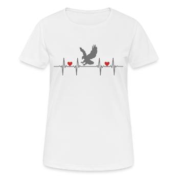 Adlerflug Adlerhorst Fliegen Greifvogel Vogel Luft - Frauen T-Shirt atmungsaktiv - Weiß - Vorne - AI Model Female 172 dark (172cm)