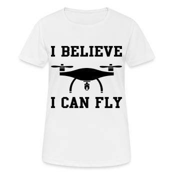 Drones Drone Pilot Drone Fly Drone Flight Drone - Women's Breathable T-Shirt - white - Front - AI Model Female 172 dark (172cm)