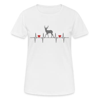 Deer Deer Cow Roe Deer Roe Deer Forest Forest Deer - Women's Breathable T-Shirt - white - Front - AI Model Female 172 dark (172cm)