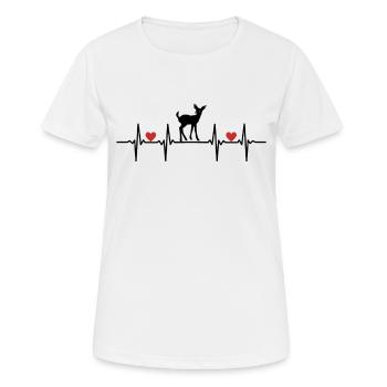 Hirsche Hirschkuh Reh Rehe Rehbock Wald, Forst Ge - Frauen T-Shirt atmungsaktiv - Weiß - Vorne - AI Model Female 172 dark (172cm)