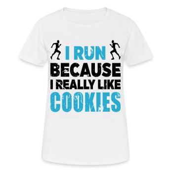 Rennen Läufer Läuferin Renner Rennerin Joggen - Frauen T-Shirt atmungsaktiv - Weiß - Vorne - AI Model Female 172 dark (172cm)