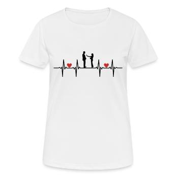 Heiraten Heirat Freund Freundin Ehe Liebe Hochzeit - Frauen T-Shirt atmungsaktiv - Weiß - Vorne - AI Model Female 172 dark (172cm)