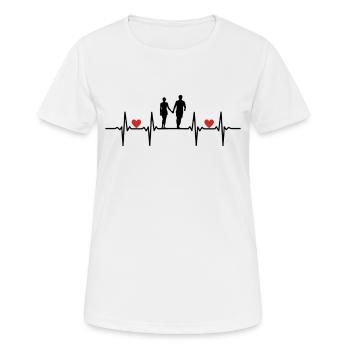 Se marier Petit ami Petite amie Mariage Amour Mariage - T-shirt respirant Femme - blanc - Devant - AI Model Female 172 dark (172cm)