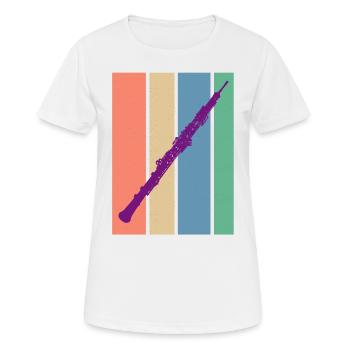 Hautboïste Hautboïste Hautbois Joueur De hautbois Hautbois - T-shirt respirant Femme - blanc - Devant - AI Model Female 172 dark (172cm)