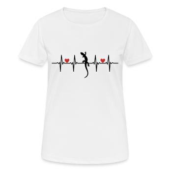 Echsen Wechselwarm Schuppen Echsen Krokodil Echse - Frauen T-Shirt atmungsaktiv - Weiß - Vorne - AI Model Female 172 dark (172cm)